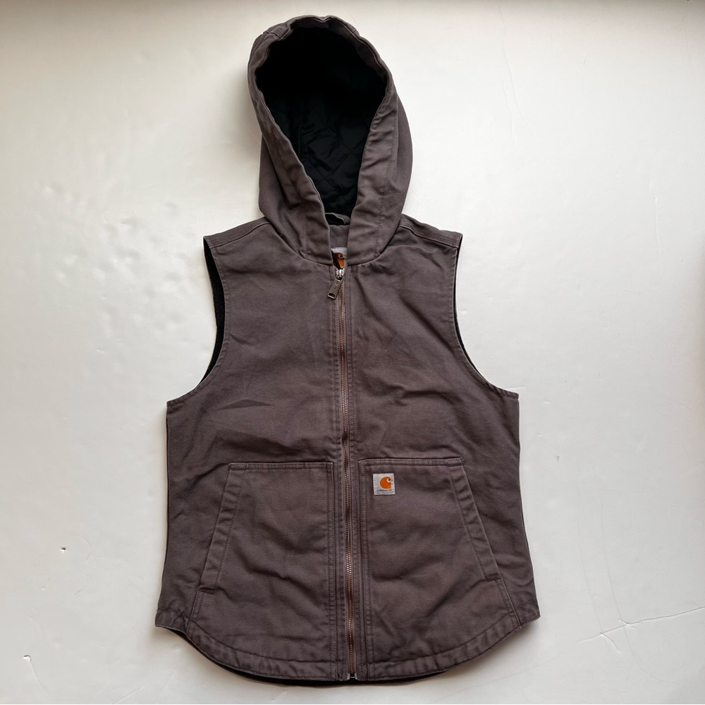 COPY - WOMENS CARHARTT WORK WEAR HOODED ZIP UP VEST JACKET OUTDOORS COAT HOODIE